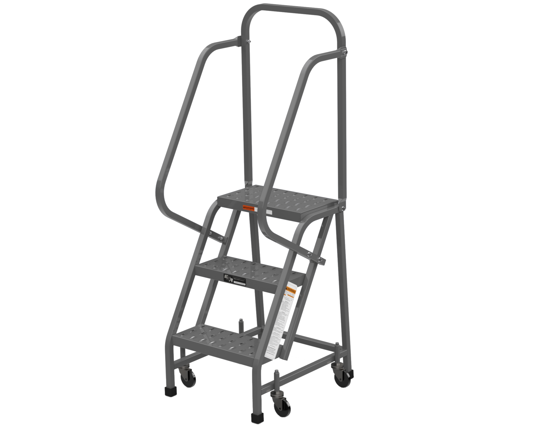 L3020HKD EGA 3 step rolling ladder step stool with handrails
