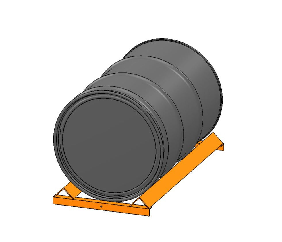 DC4220 Orange Drum Cradle with Steel Drum by SaveMH