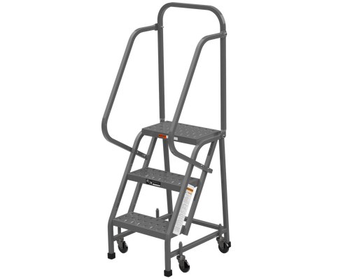 L3020HKD EGA 3 step rolling ladder step stool with handrails