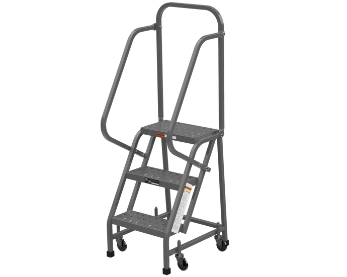 L3020HKD EGA 3 step rolling ladder step stool with handrails