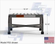 Load image into Gallery viewer, EGA Products Heavy Duty Step Stool PSS Model with Dimensions by SaveMH
